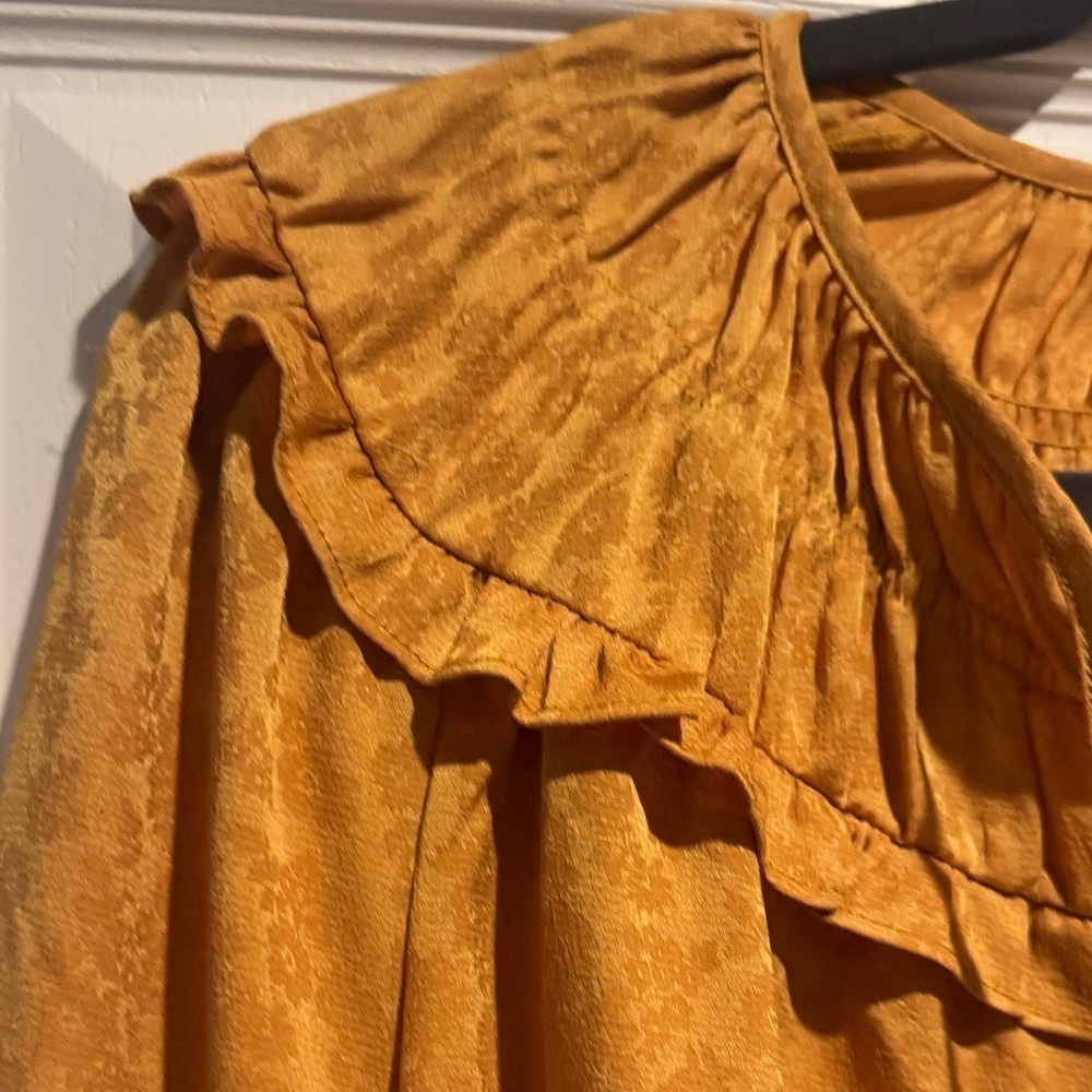 Current Air Golden Ruffle Blouse - Picture 6 of 9